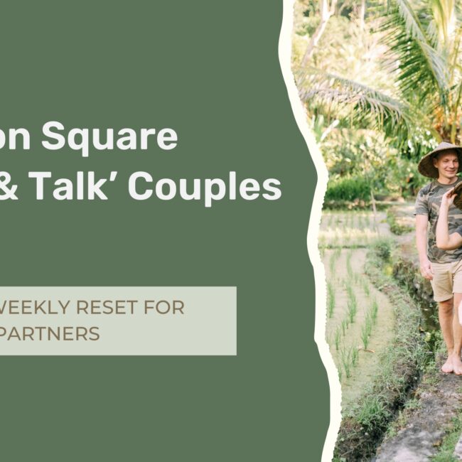 Couples therapy in Union Square NYC with partners walking outdoors and engaging in meaningful conversation.