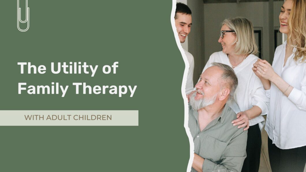 Adult family members participating in a family therapy session to improve communication and strengthen relationships