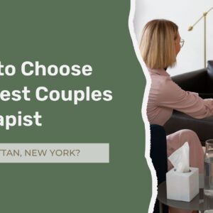 Therapist welcoming a couple to a couples therapy session in Manhattan, New York.