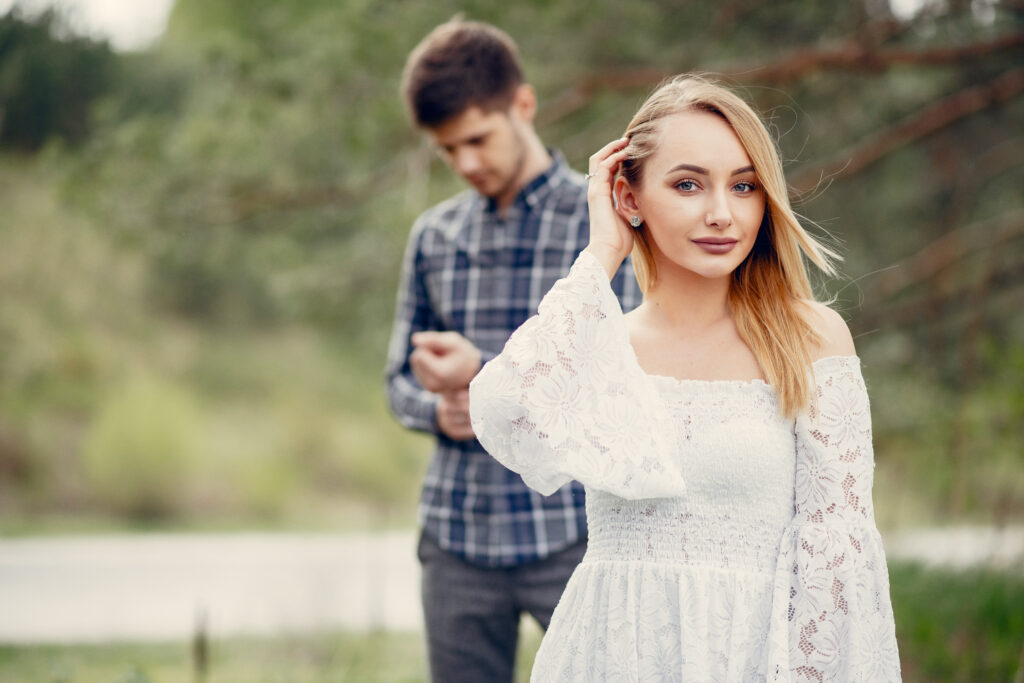 Couple discussing relationship boundaries before marriage